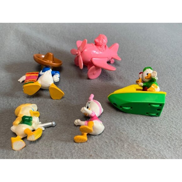 Vintage Disney Donald Duck Daisy Duck Tales Figurines Set of 5 - Picture 5 of 10